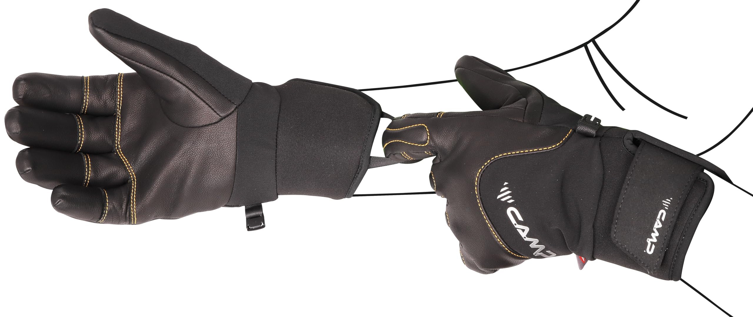 c-a-m-p-geko-guide-guantes-t-cnicos-unisex-con-membrana-dryzone-y-primaloft-gold image 4