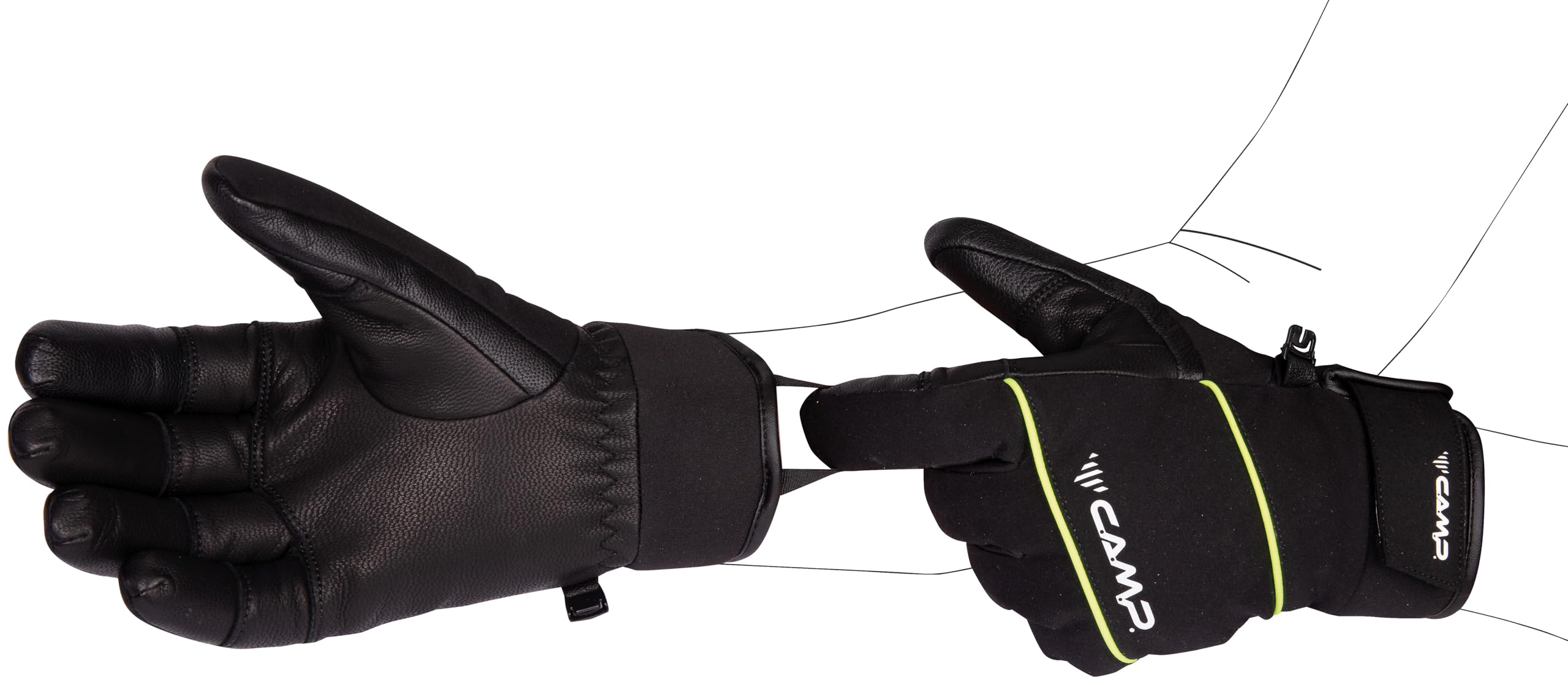 c-a-m-p-g-hot-wool-dry-guantes-unisex-de-lana-merina-con-membrana-dryzone-y-palm image 3