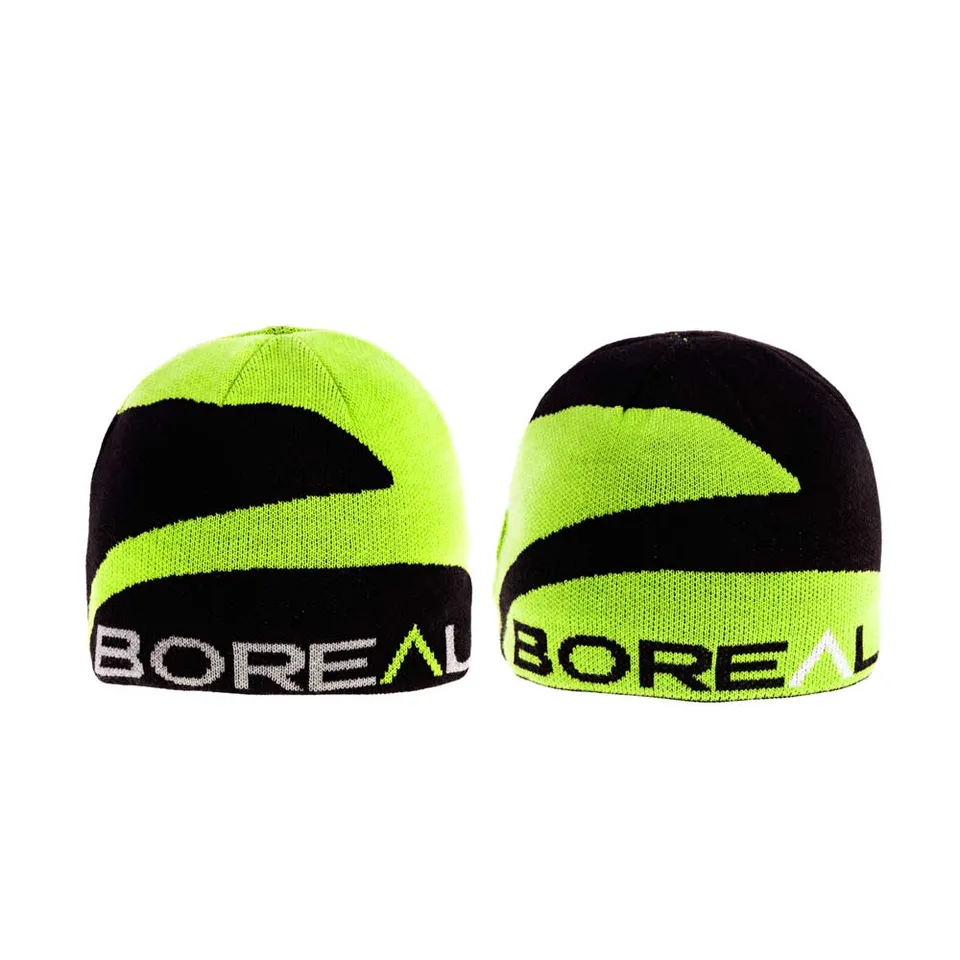 boreal-logo-beanie-gorro-de-lana-negro-verde image 1