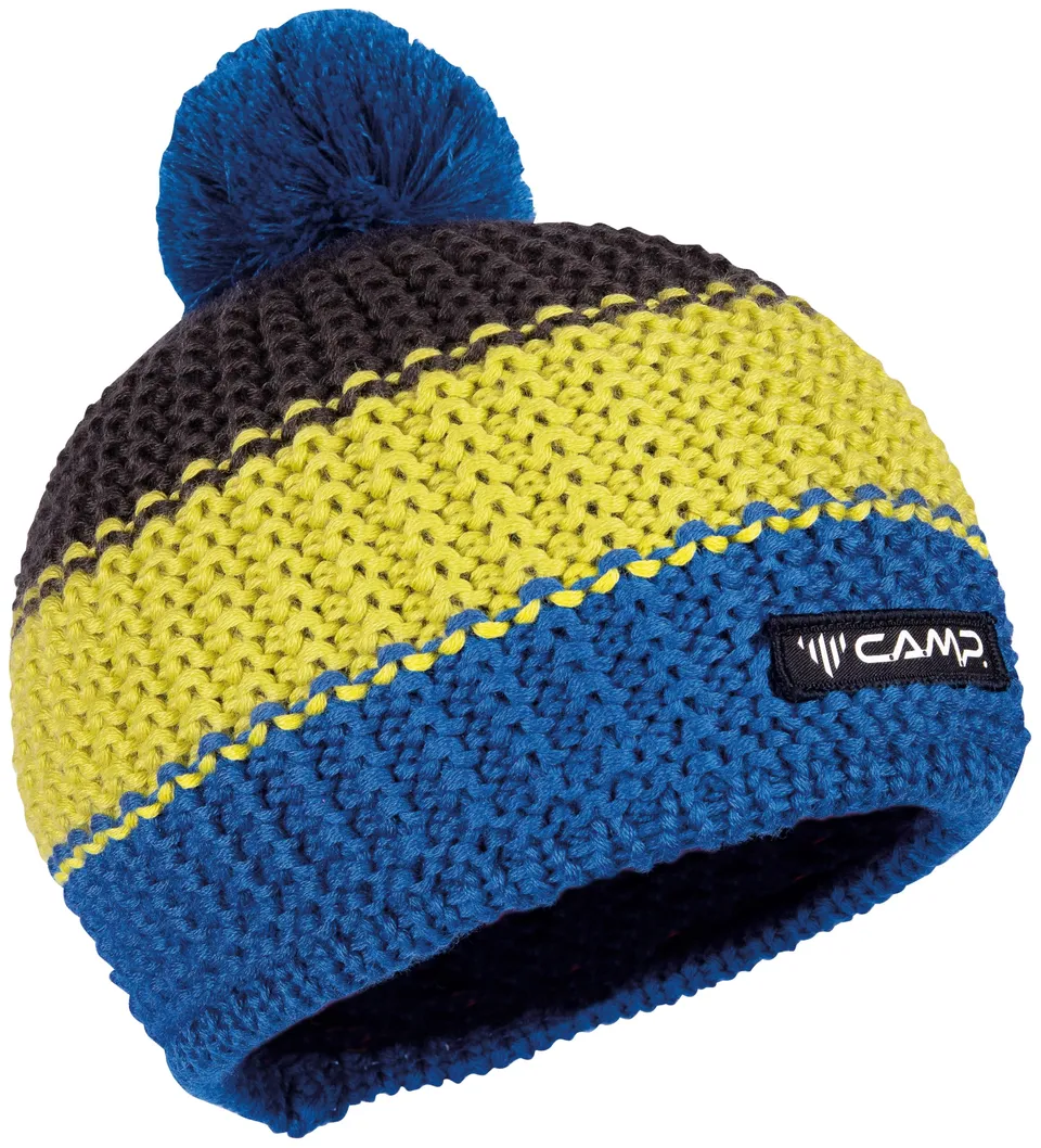 c-a-m-p-p-beanie-gorra-de-punto-unisex-azul-lime-punch-gris image 1