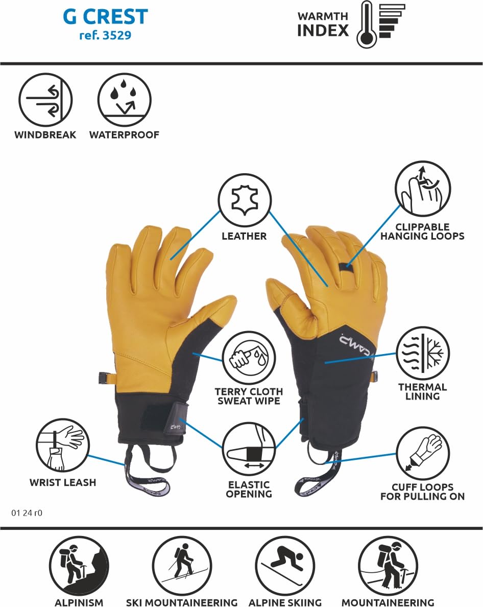 c-a-m-p-g-crest-guantes-de-alpinismo-y-escalada-unisex-con-membrana-dryzone image 8