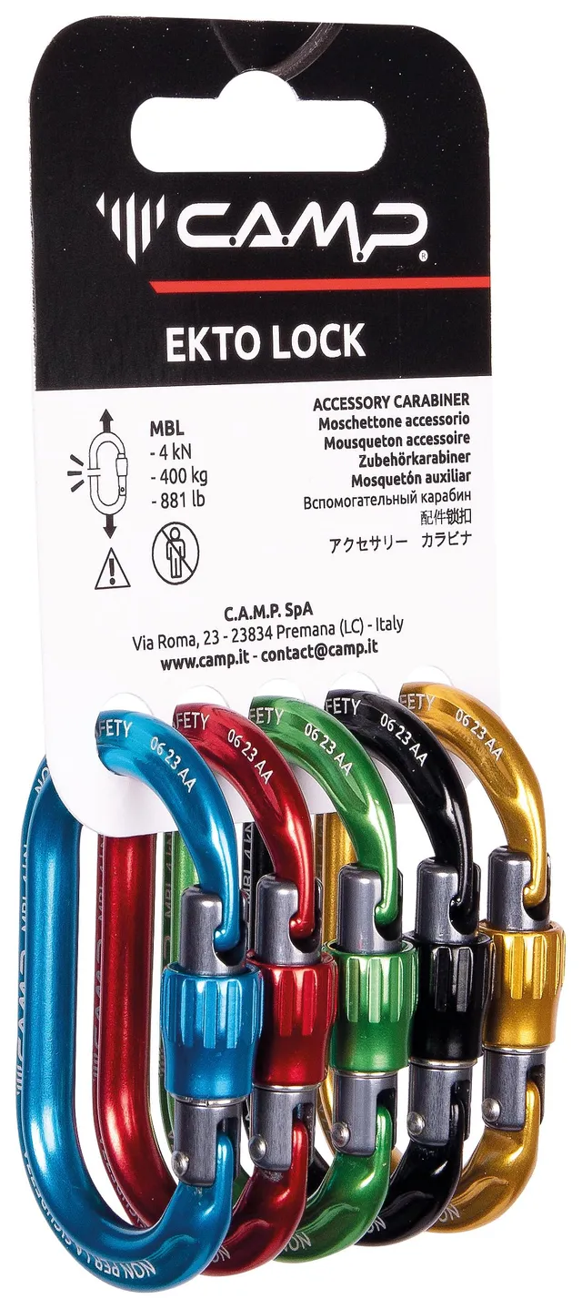 c-a-m-p-rack-pack-ekto-lock-5-mosquetones-de-rosca-aluminio-7075 image 1