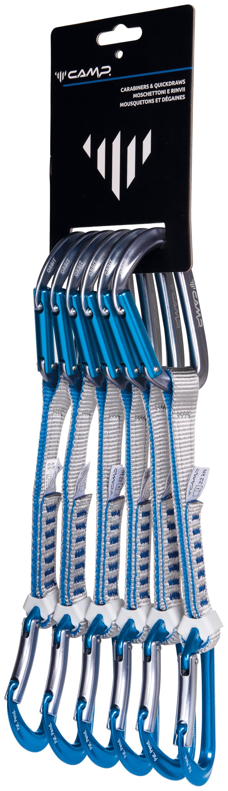 c-a-m-p-set-6-orbit-express-ks-18-cm-cintas-expr-s-para-escalada-deportiva-gris- image 1