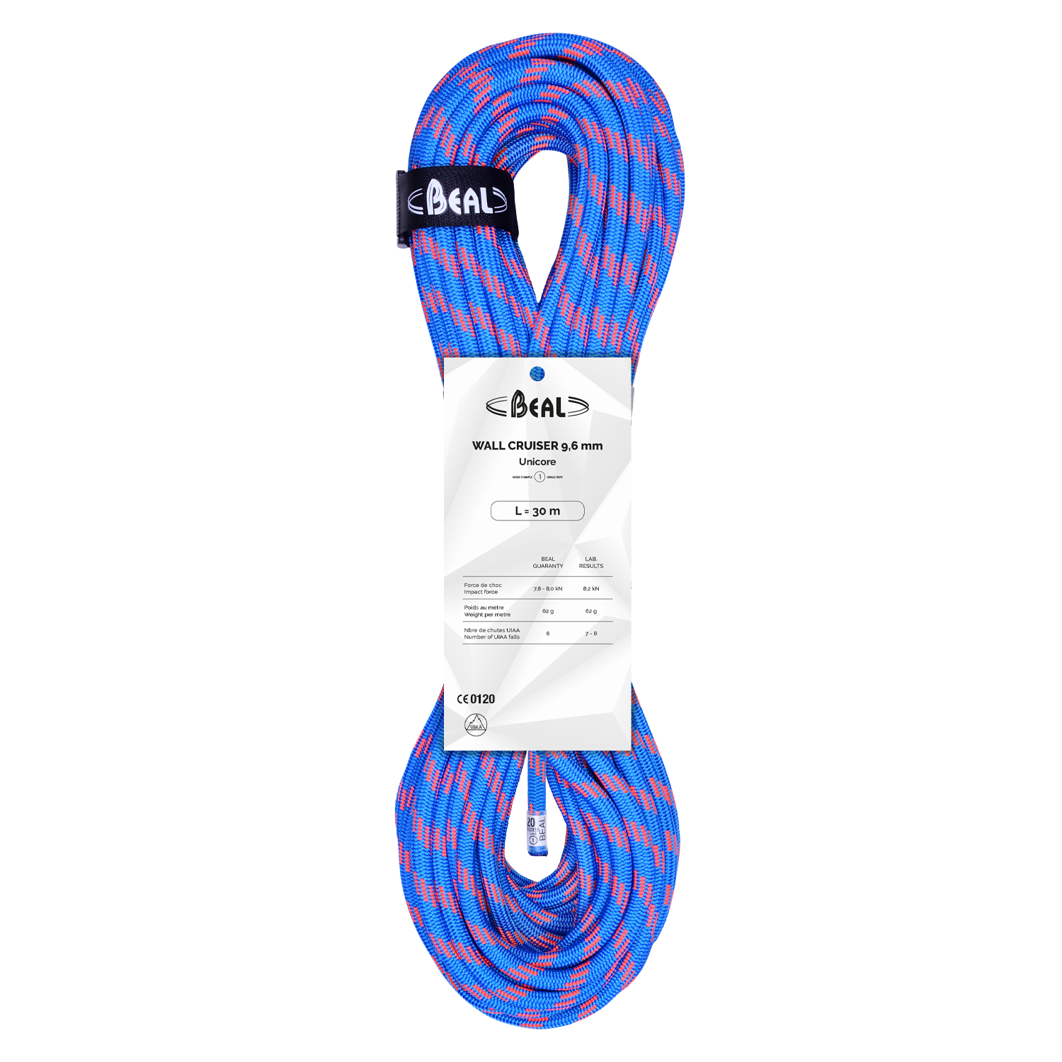 beal-wall-cruiser-9-6-mm-unicore-cuerda-din-mica-de-escalada-indoor image 1