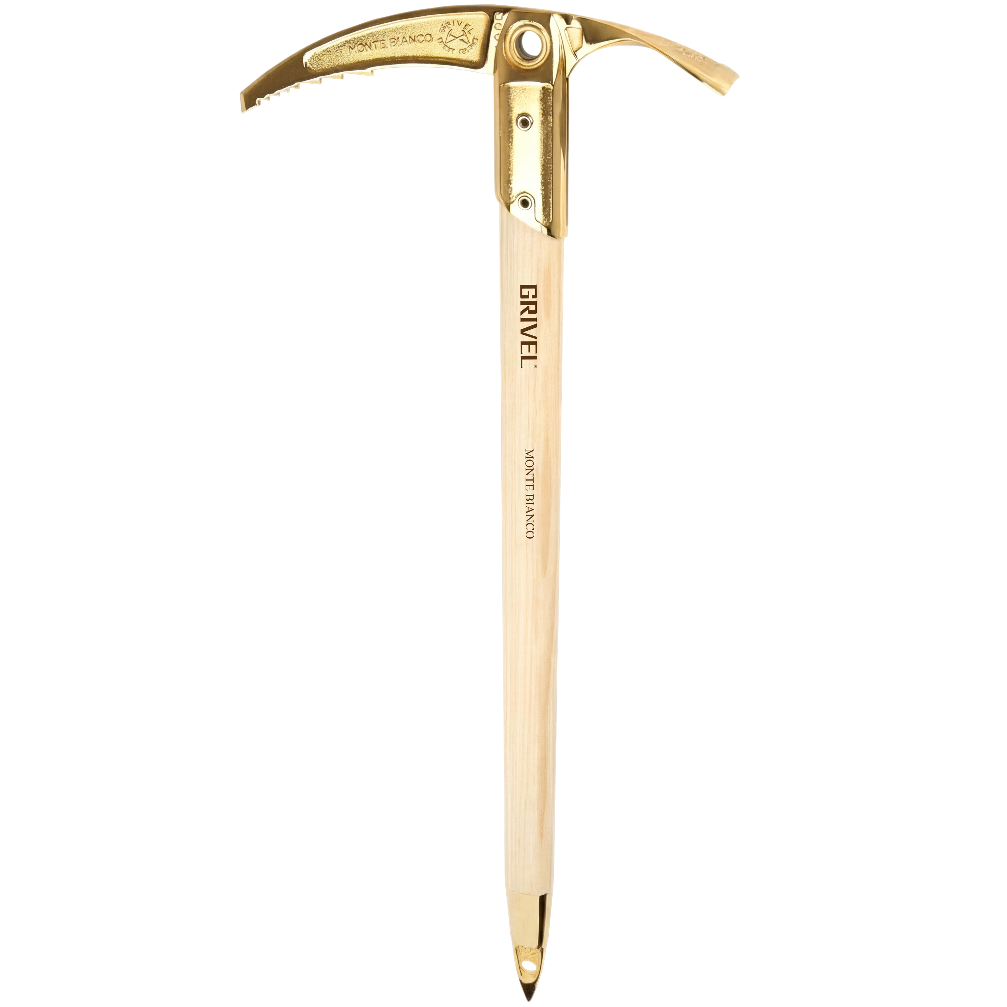 grivel-monte-bianco-gold-piolet-conmemorativo-de-acero-dorado-y-mango-de-fresno- image 1